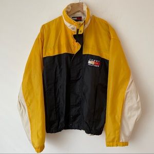 tommy hilfiger windbreaker yellow blue red